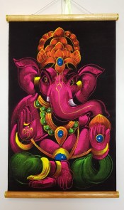 Wandbild mit Ganesha pink