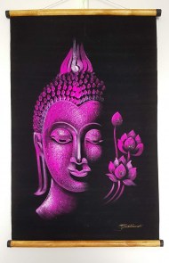 Wandbild mit Buddha lila