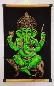 Wandbild mit Ganesha grün